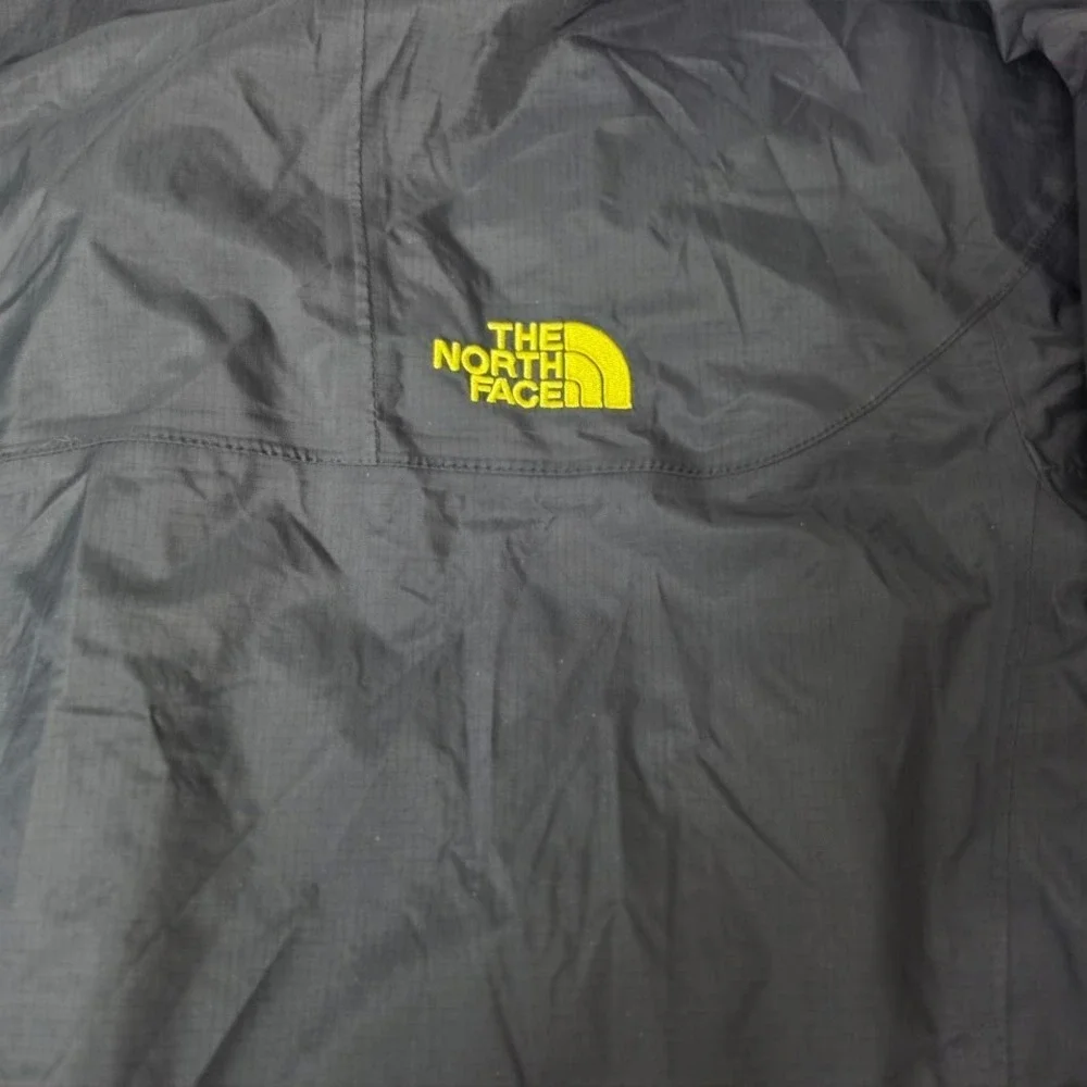 The North Face Resolve 2 Rain Jacket Mens Small Black Yellow Dryvent Hyvent S